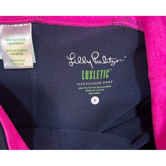 Lilly Pulitzer Luxletic Weekender Pants Blue Size S Leggings Navy - Picture 3 of 7